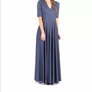 Stretch Maxi dress - denim color